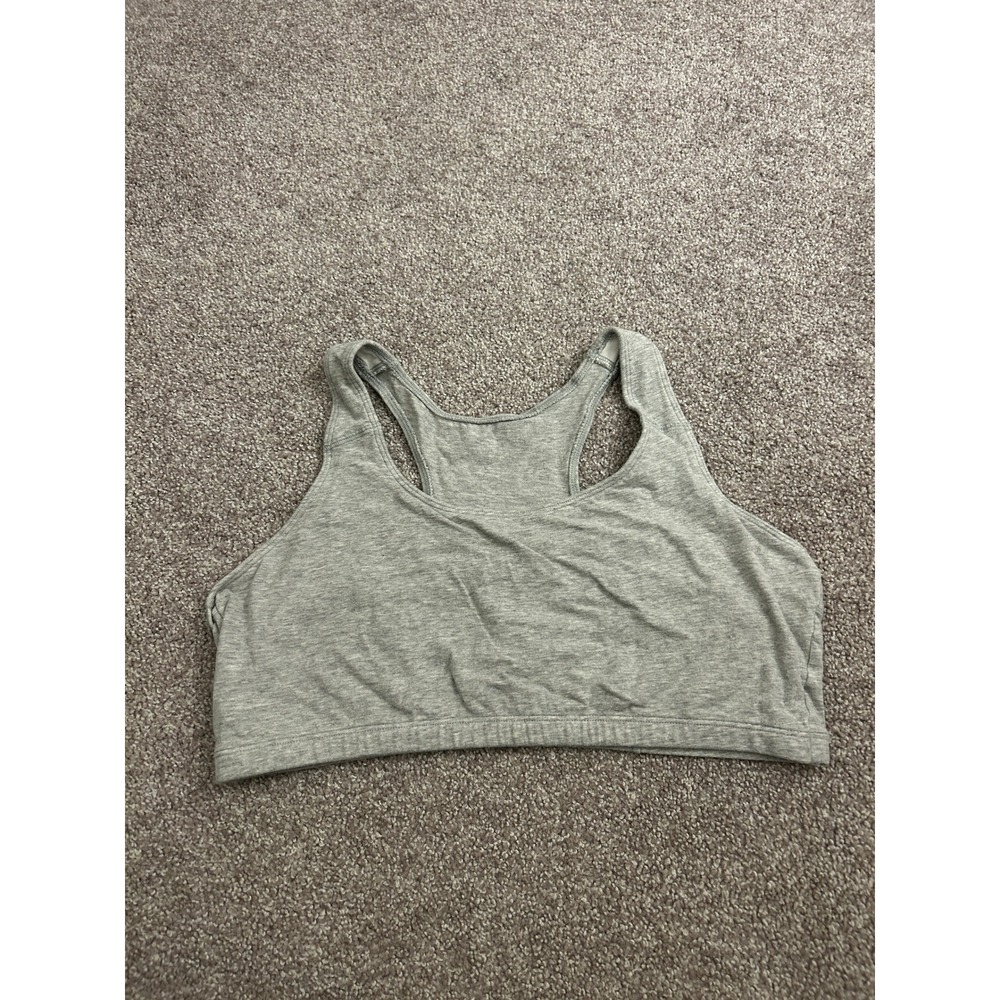 Fruit of the Loom Sports Bra Womens 42 Gray Excellent Racerback Cotton Bralette